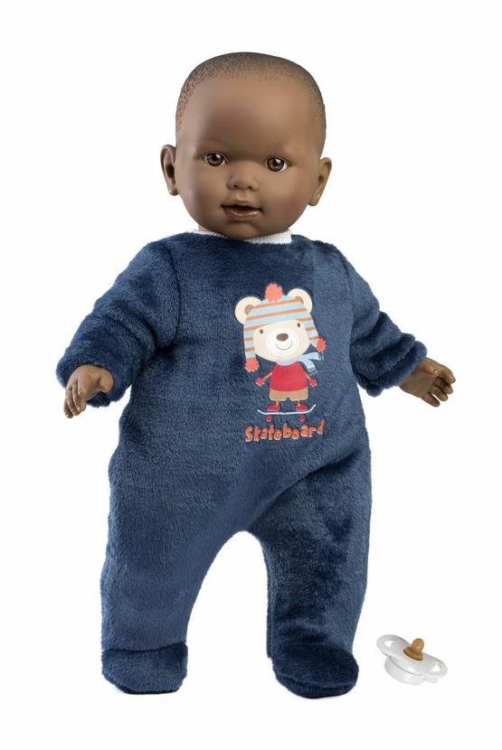 Llorens 14247 Baby Zareb - élethű játékbaba puha szövet testtel - 42 cm