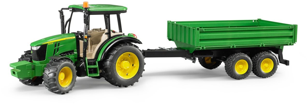 Bruder Farmer - John Deere traktor billenő pótkocsival