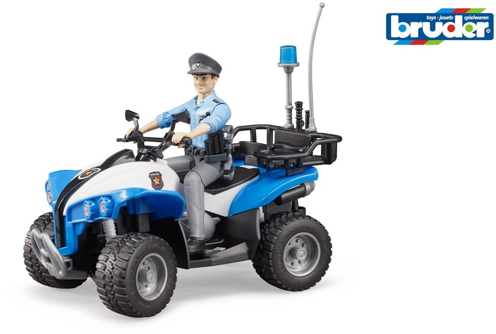 Bruder Sürgősségi járművek - rendőrségi quad rendőrrel és tartozékokkal