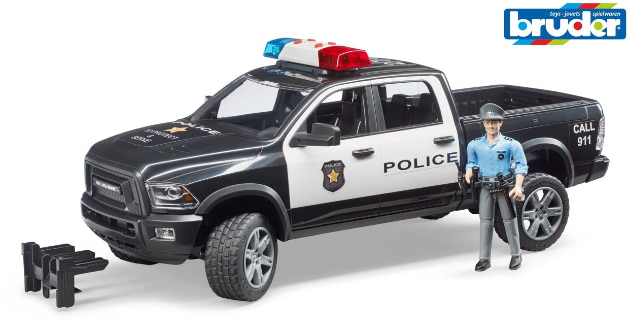 Bruder Építőipari járművek - rendőrségi RAM 2500 pick-up rendőrrel