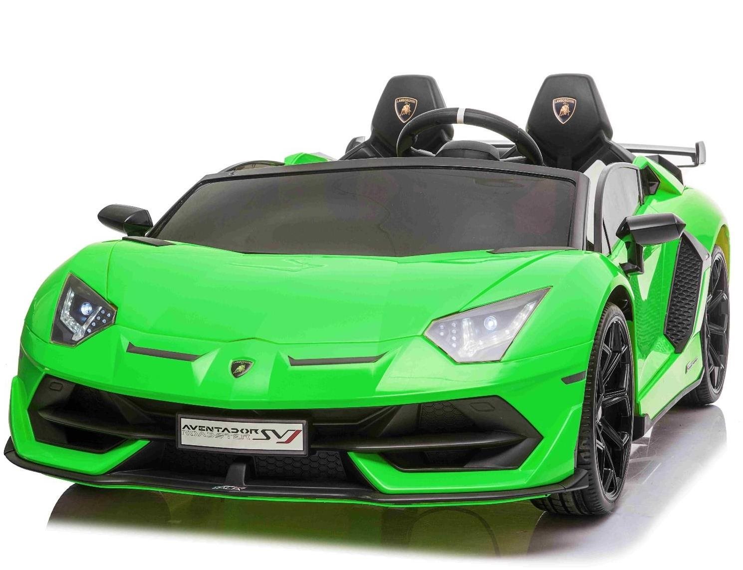 Elektromos autó Lamborghini Aventador 12V kétüléses, zöld