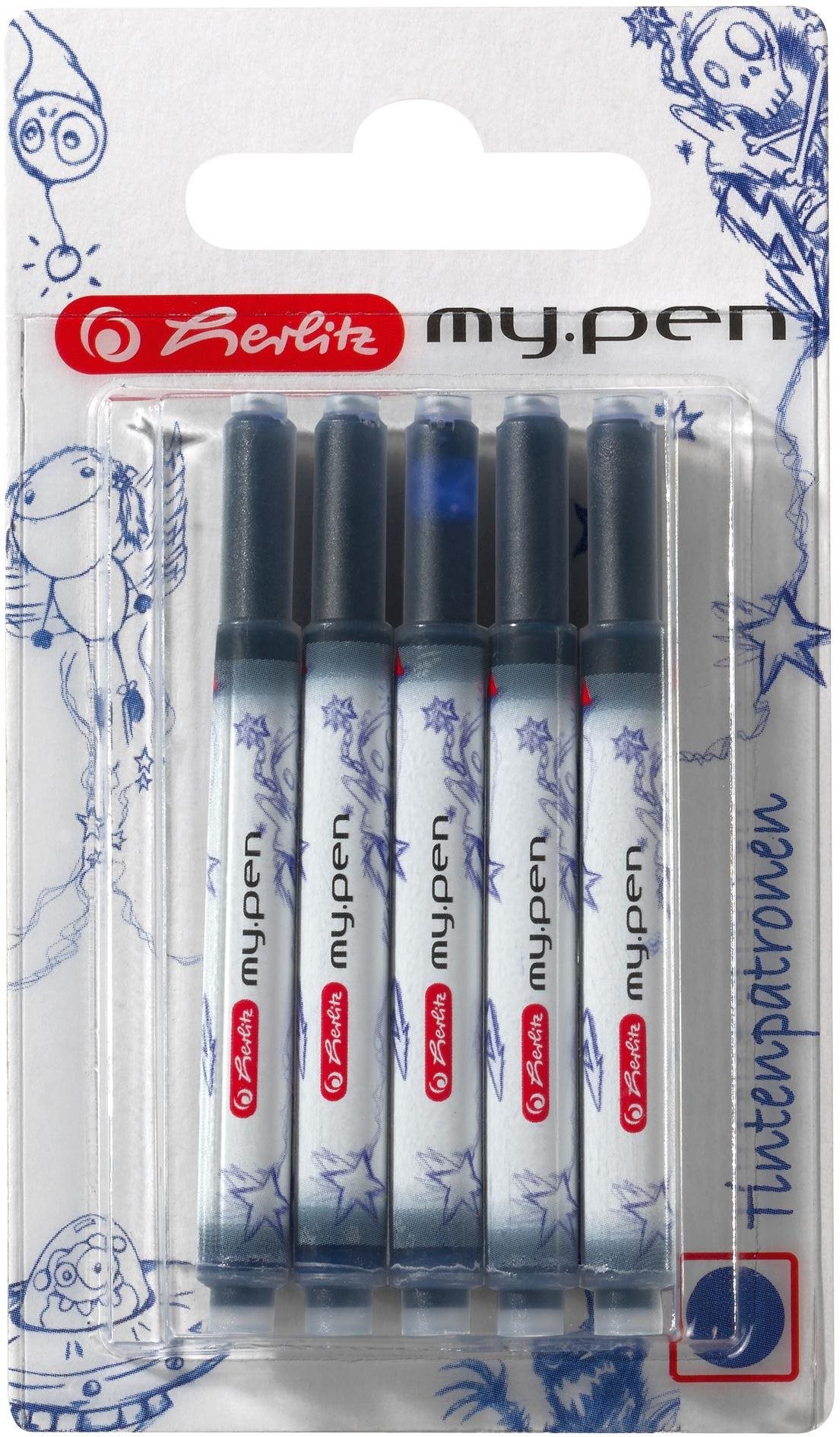 HERLITZ my. pen tintapatron, kék - 5 darabos kiszerelés