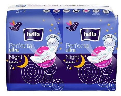 Egészségügyi betét BELLA Perfecta Slim Night Extra Soft (14 db)