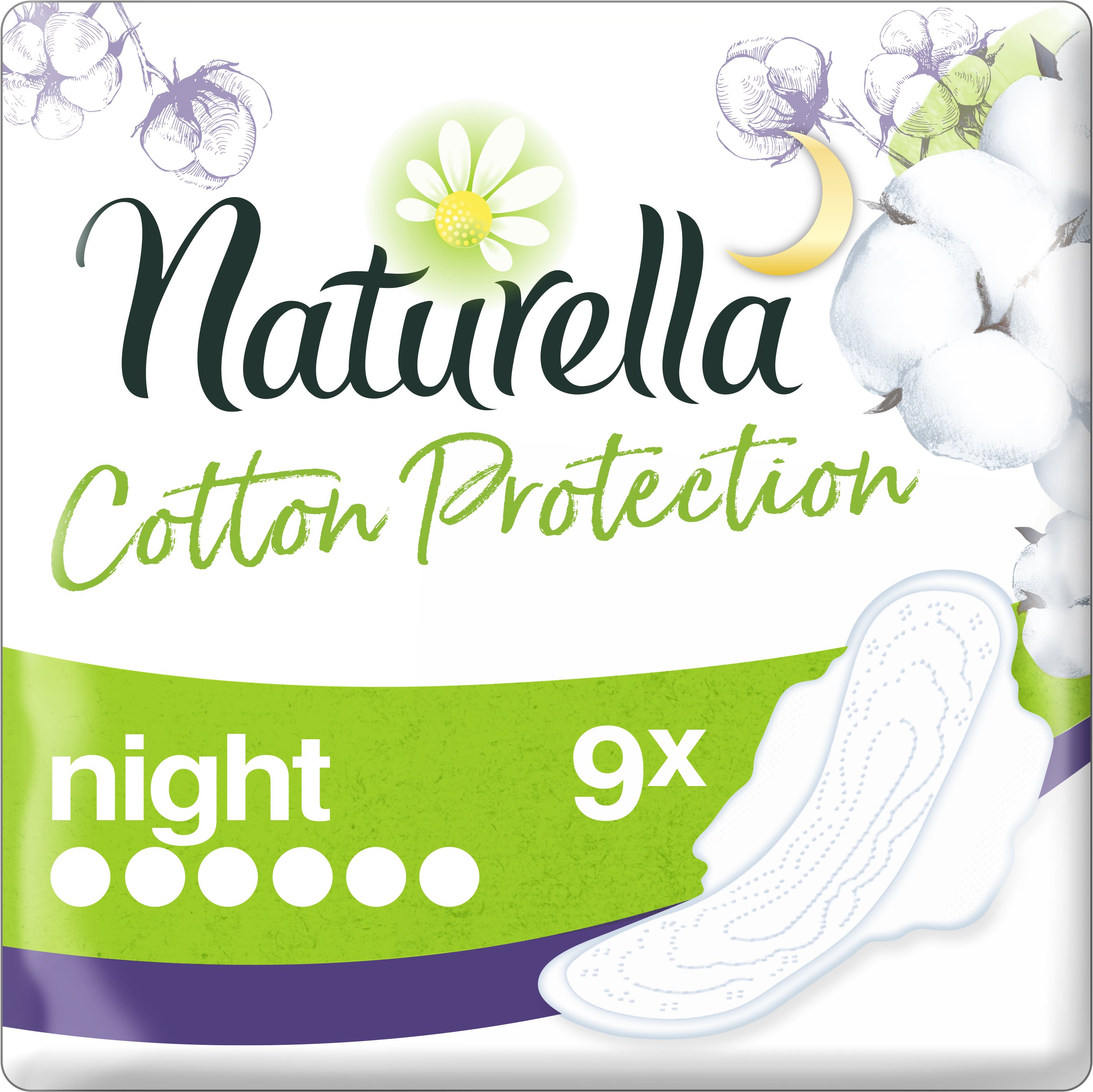 NATURELLA Cotton Protection Ultra Night, 9 db