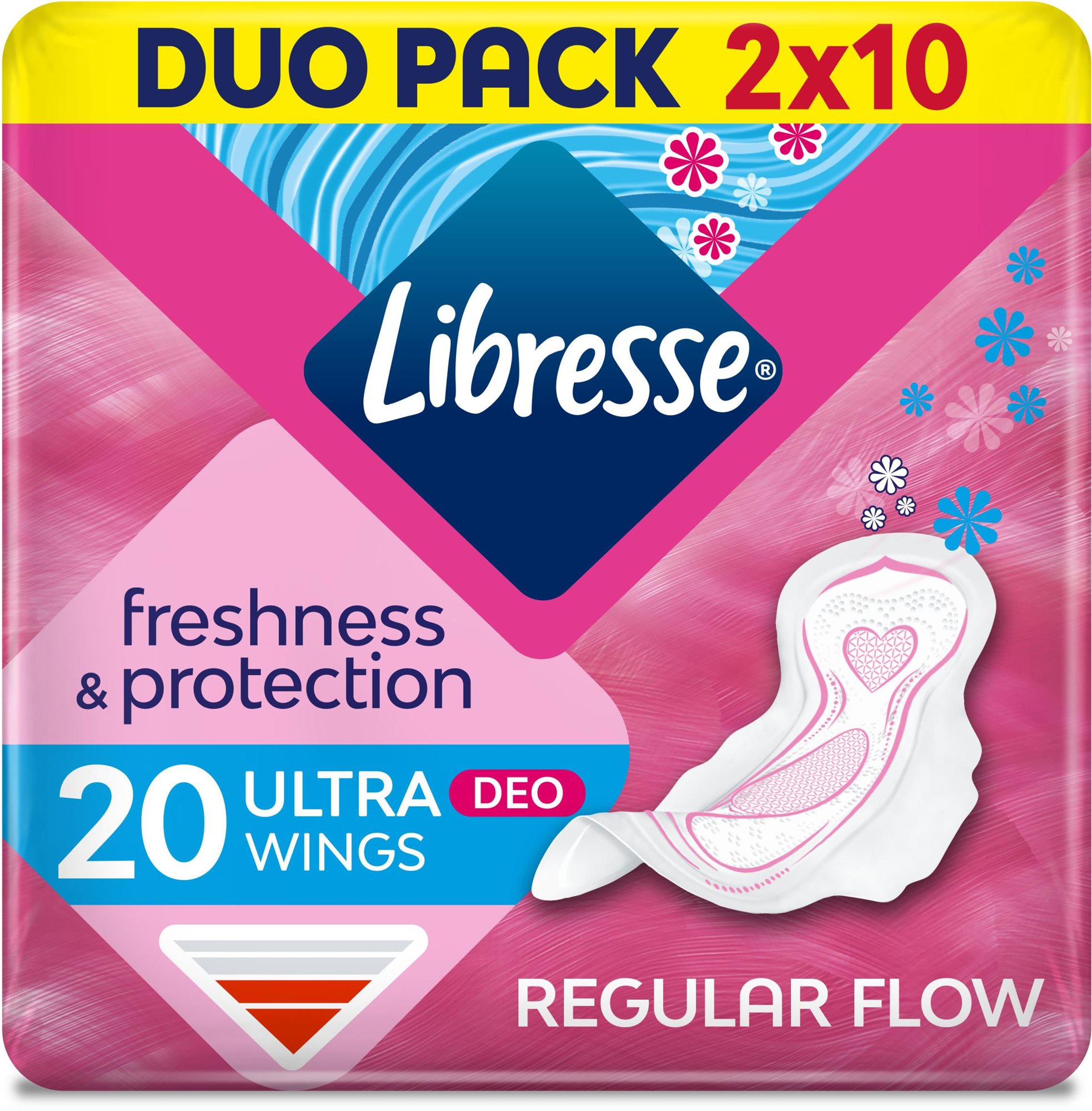 LIBRESSE Ultra Normal Wing Deo Fresh 2× 10 db