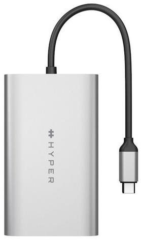 HyperDrive USB-C To Dual HDMI adapter+PD over USB (M1) - Dual HDMI - USB-C adapter, ezüst