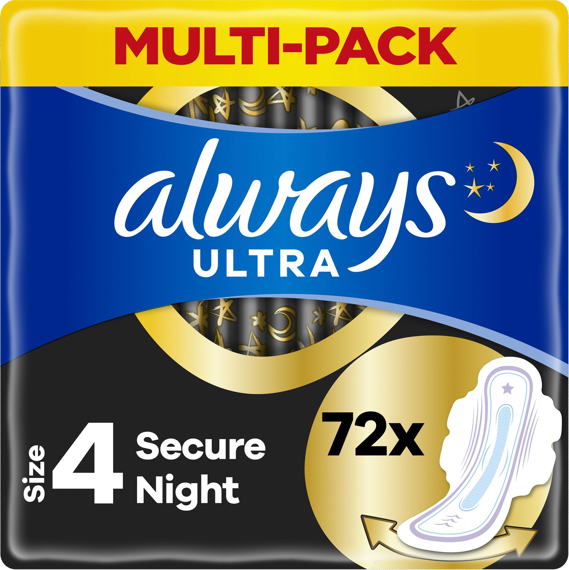 ALWAYS Ultra Secure Night szárnyas betét 72 db