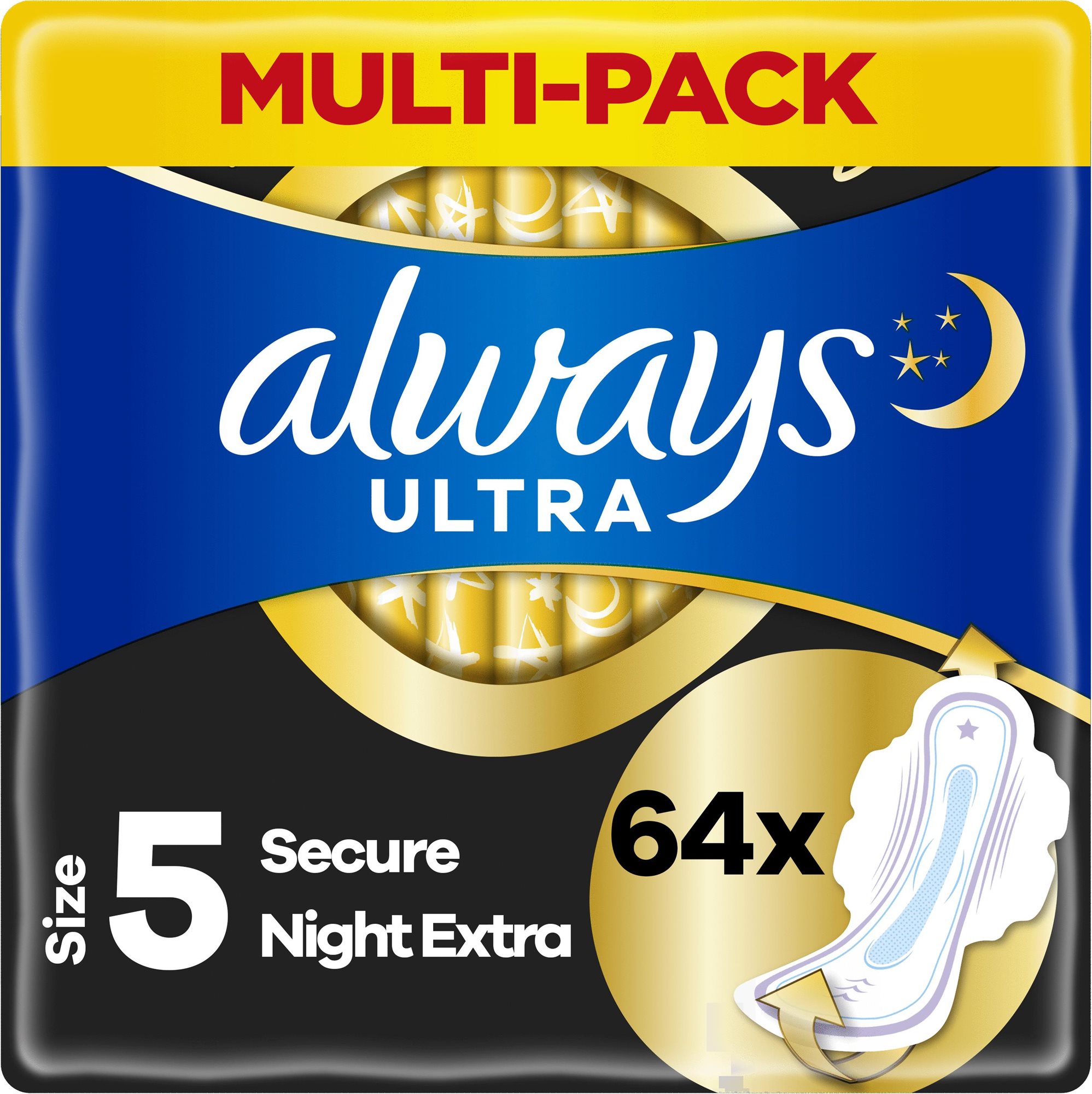 ALWAYS Ultra Secure Night Extra szárnyas betét 64 db