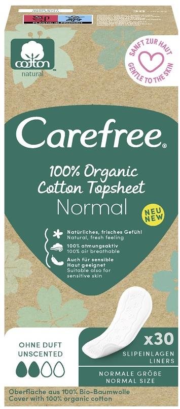 Tisztasági betét CAREFREE Organic Cotton Normal 30 db