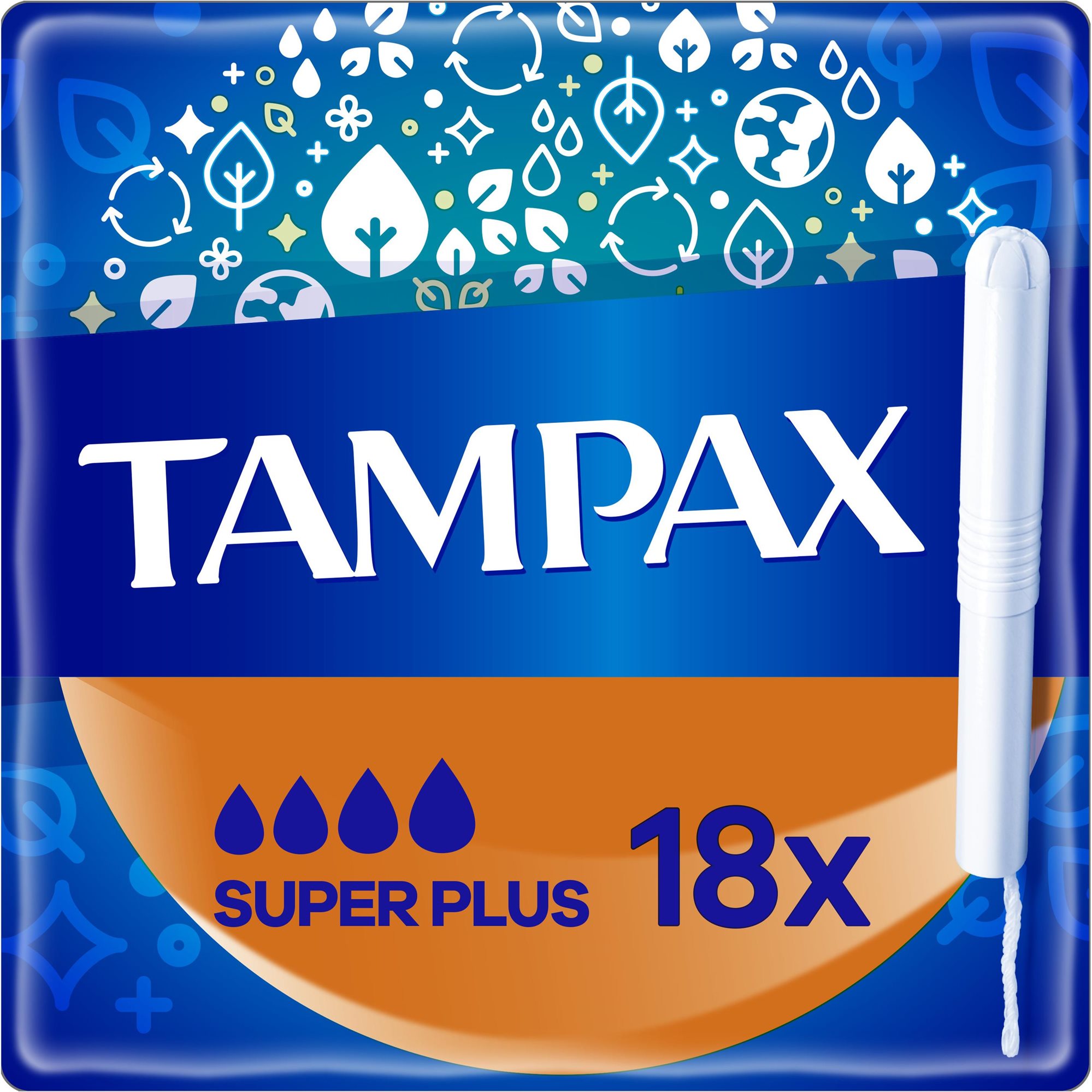 Tampon TAMPAX Super Plus Tampon papír applikátorral 18 db