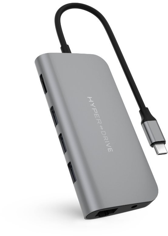 HyperDrive POWER 9 az 1-ben USB-C hub iPad Pro, MacBook Pro / Air - Space Grey