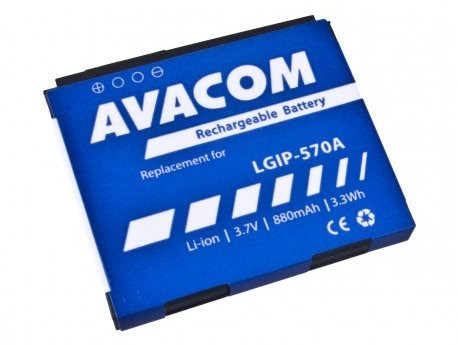 Avacom akkumulátor LG KP500 készülékhez, Li-Ion 3.7V 880mAh (LGIP-570A helyett)