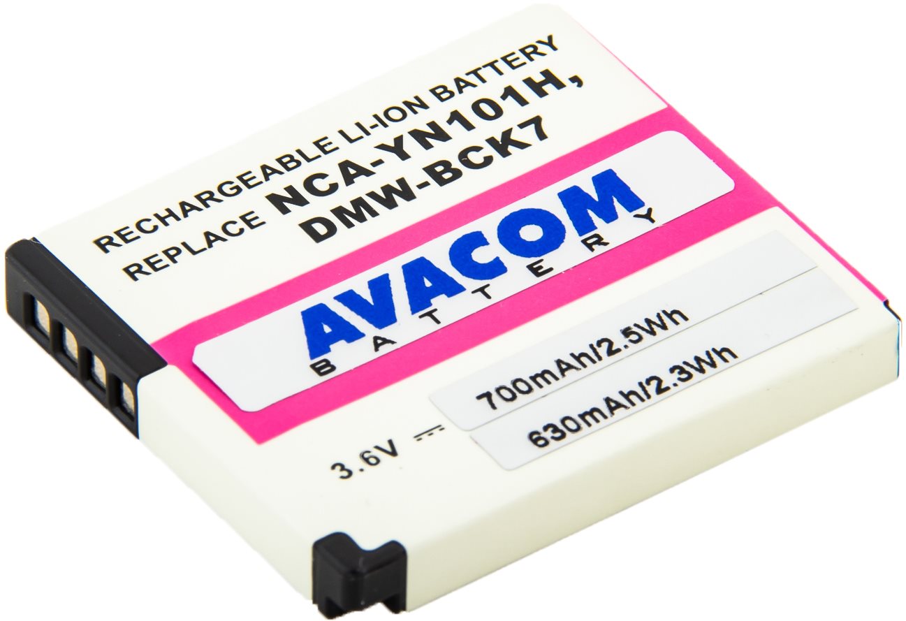 AVACOM Panasonic DMW-BCK7 helyett Li-Ion 3.6V 700mAh 2.6Wh