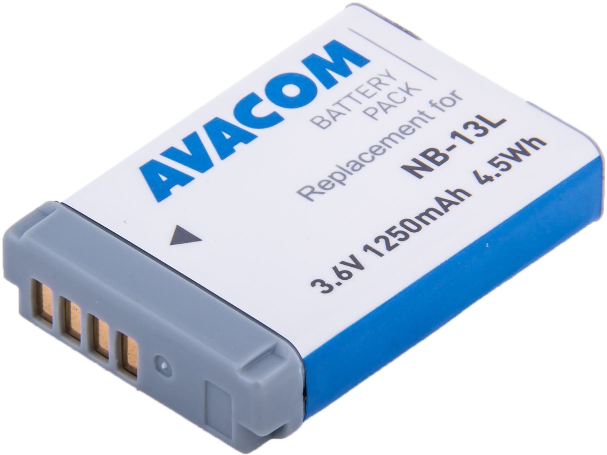 AVACOM Canon NB-13L helyett Li-Ion 3.6V 1250mAh 4.5Wh AVA