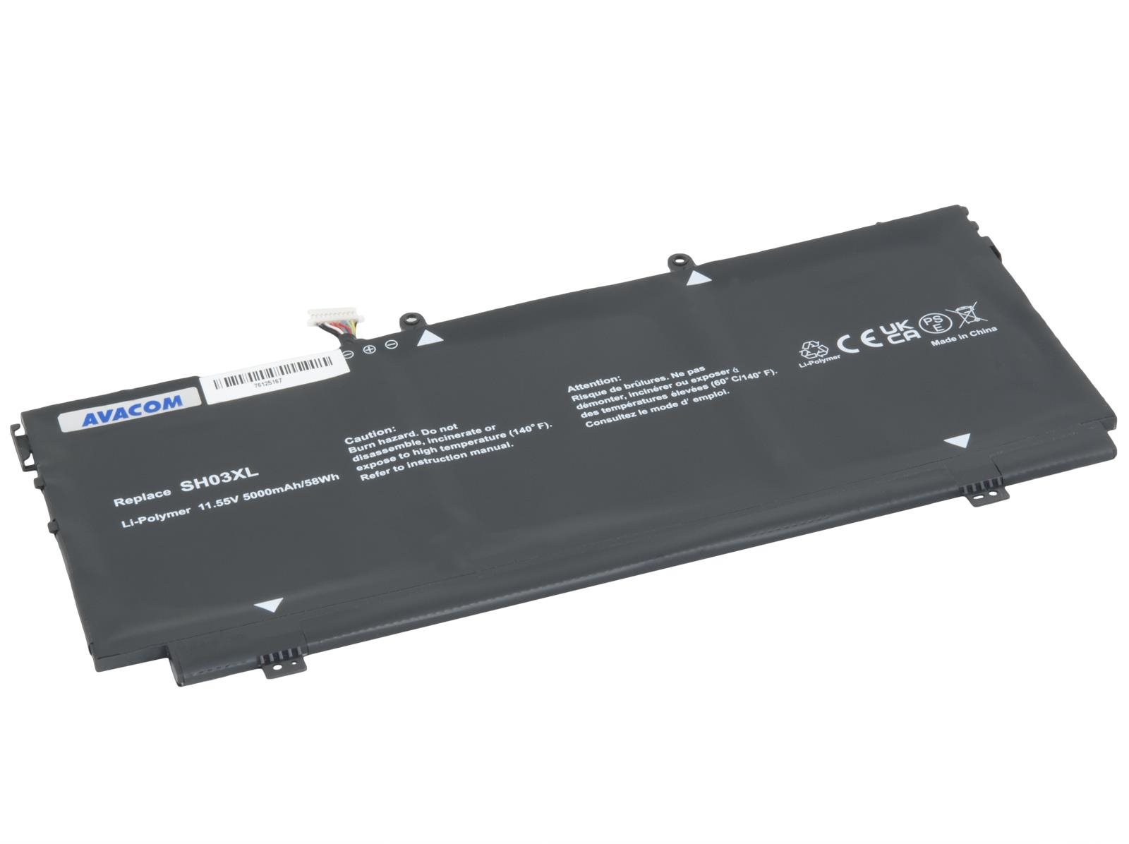 AVACOM akkumulátor HP Spectre X360 13-W sorozathoz Li-Pol 11, 55V 5000mAh 58Wh 58Wh