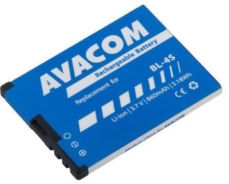 AVACOM akku Nokia 3600 Slide-hoz, 2680 Li-Ion 3,7V 860mAh (BL-4S helyett)