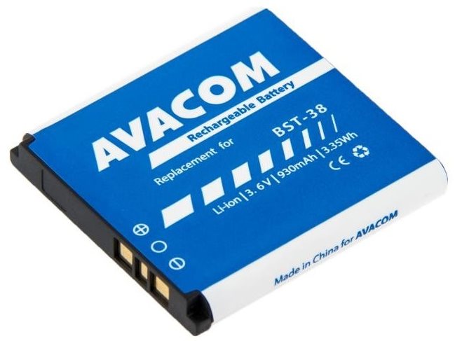 Mobiltelefon akkumulátor AVACOM Sony Ericsson S510i, K770 készülékekhez, Li-Ion 3,6V 930mAh (BST-38 helyett)