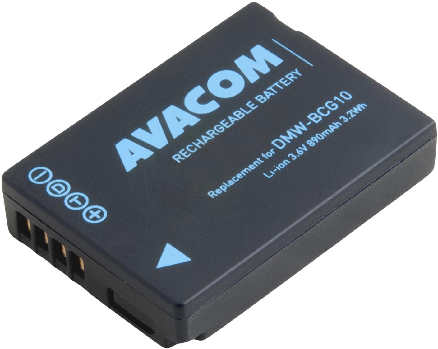 AVACOM a Panasonic DMW-BCG10 Li-ion 3.6V 890mAh 2,9Wh helyett