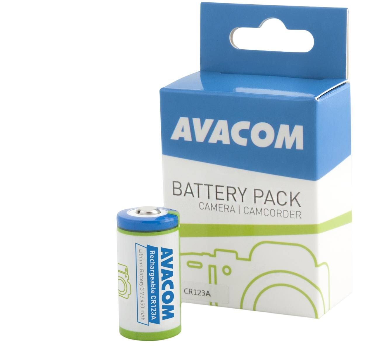 Avacom CR123A tölthető elem 3 V 450 mAh 1,35 Wh