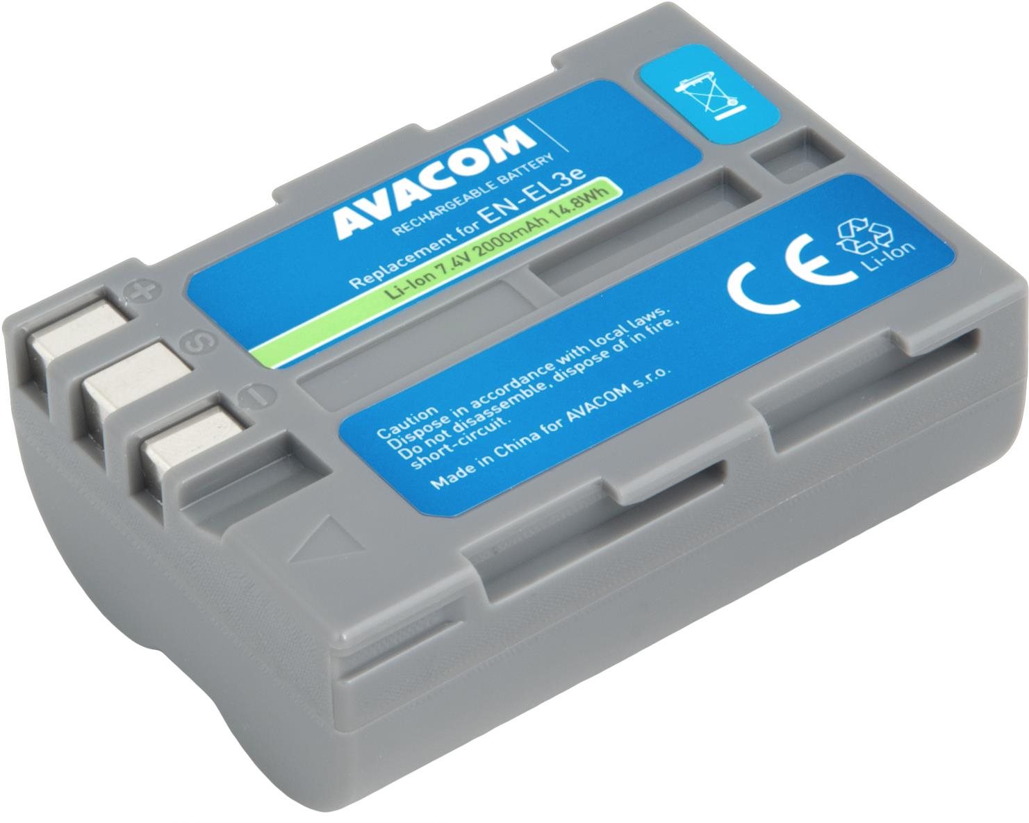 Avacom Nikon akkumulátor EN-EL3E Li-Ion 7,4 V 2000 mAh 14,8 Wh