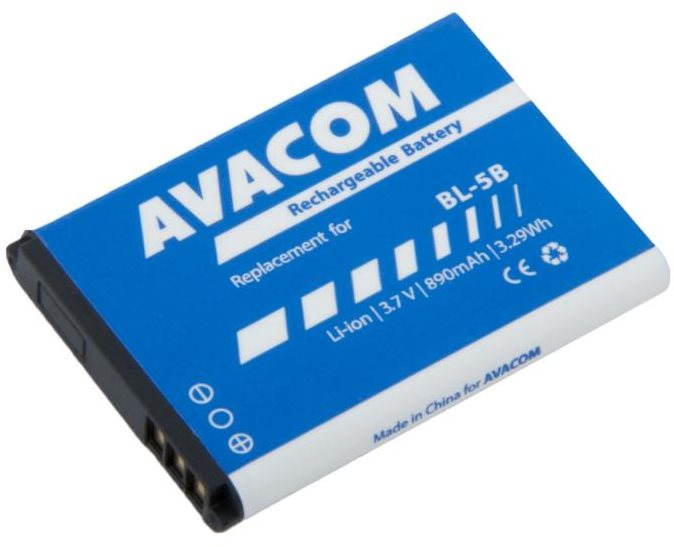 Avacom - Nokia 3220, 6070, Li-Ion 3,7 V 890 mAh (BL-5B pót)