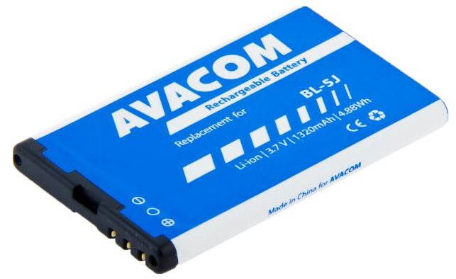 Avacom - Nokia 5230, 5800, X6 Li-Ion 3,7 V 1320 mAh ( pót BL-5J )