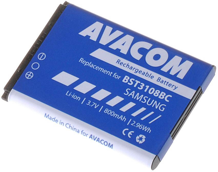 AVACOM akkumulátor Samsung X200, E250 készülékekhez, Li-ion, 3,7 V, 800 mAh