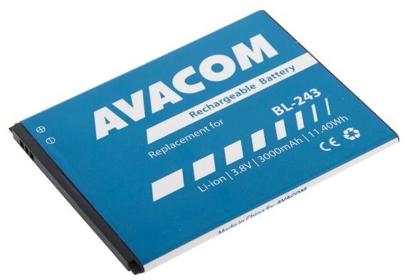 AVACOM Lenovo A7000 Li-Ion 3,8V 3000mAh (BL243 helyett)