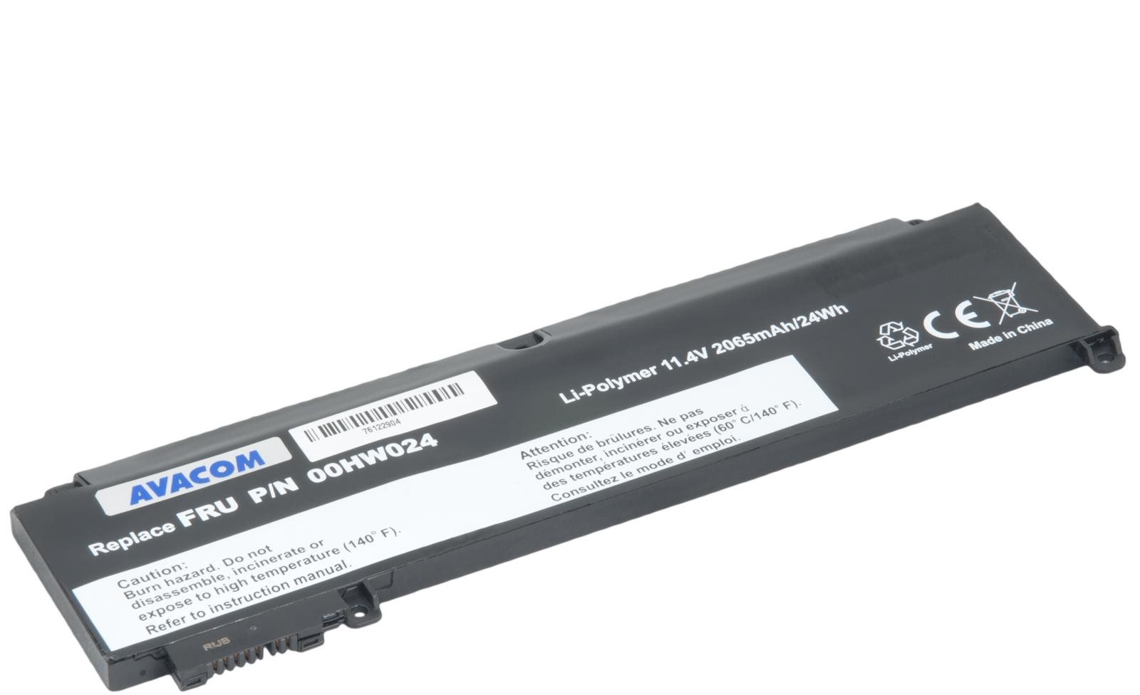 AVACOM a Lenovo ThinkPad T460s készülékhez Li-Pol, 11,4 V, 2065 mAh, 24 Wh