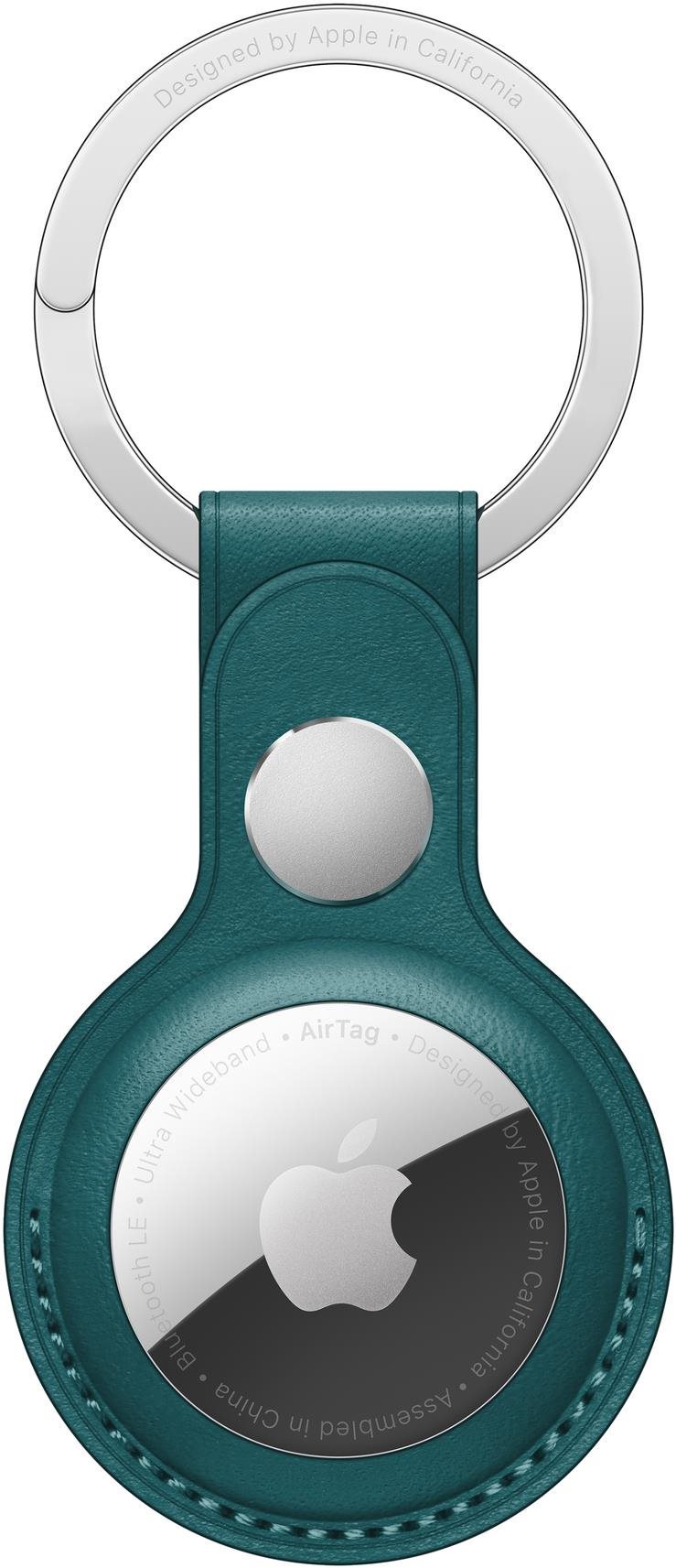 Apple AirTag bőr kulcstartó - fenyő zöld