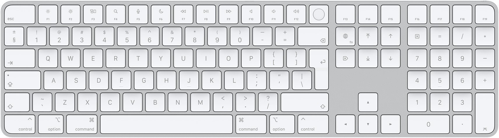 Apple Magic Keyboard Touch ID-val és numerikus billentyűzettel - EN Int.