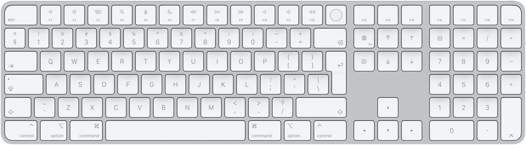 Apple Magic Keyboard Touch ID-val és numerikus billentyűzettel - HU