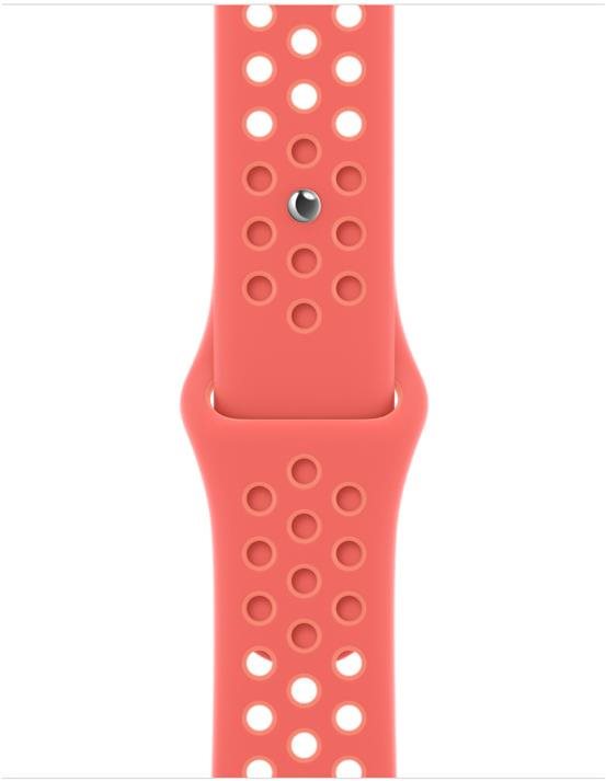 Apple Watch 45 mm Nike sport szíj - erős narancs / halvány bíbor