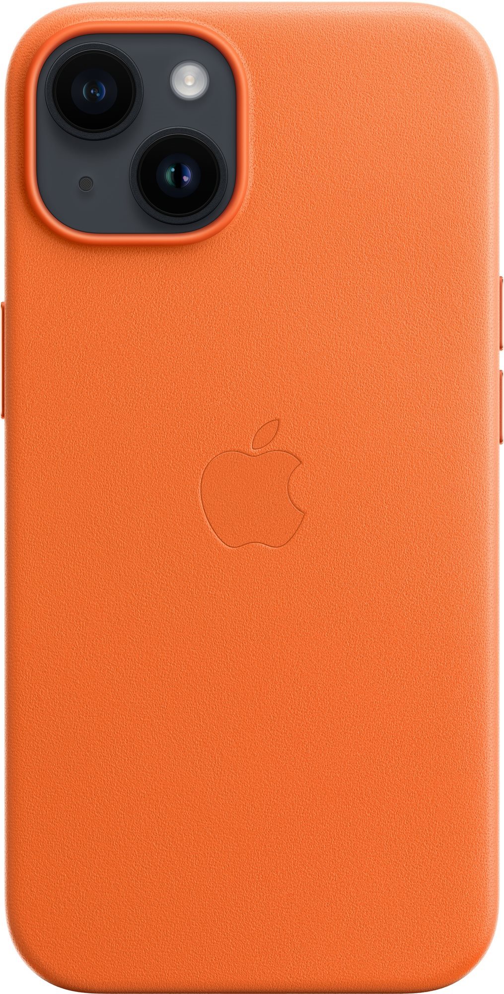 Apple MagSafe-rögzítésű iPhone 14-bőrtok – narancs