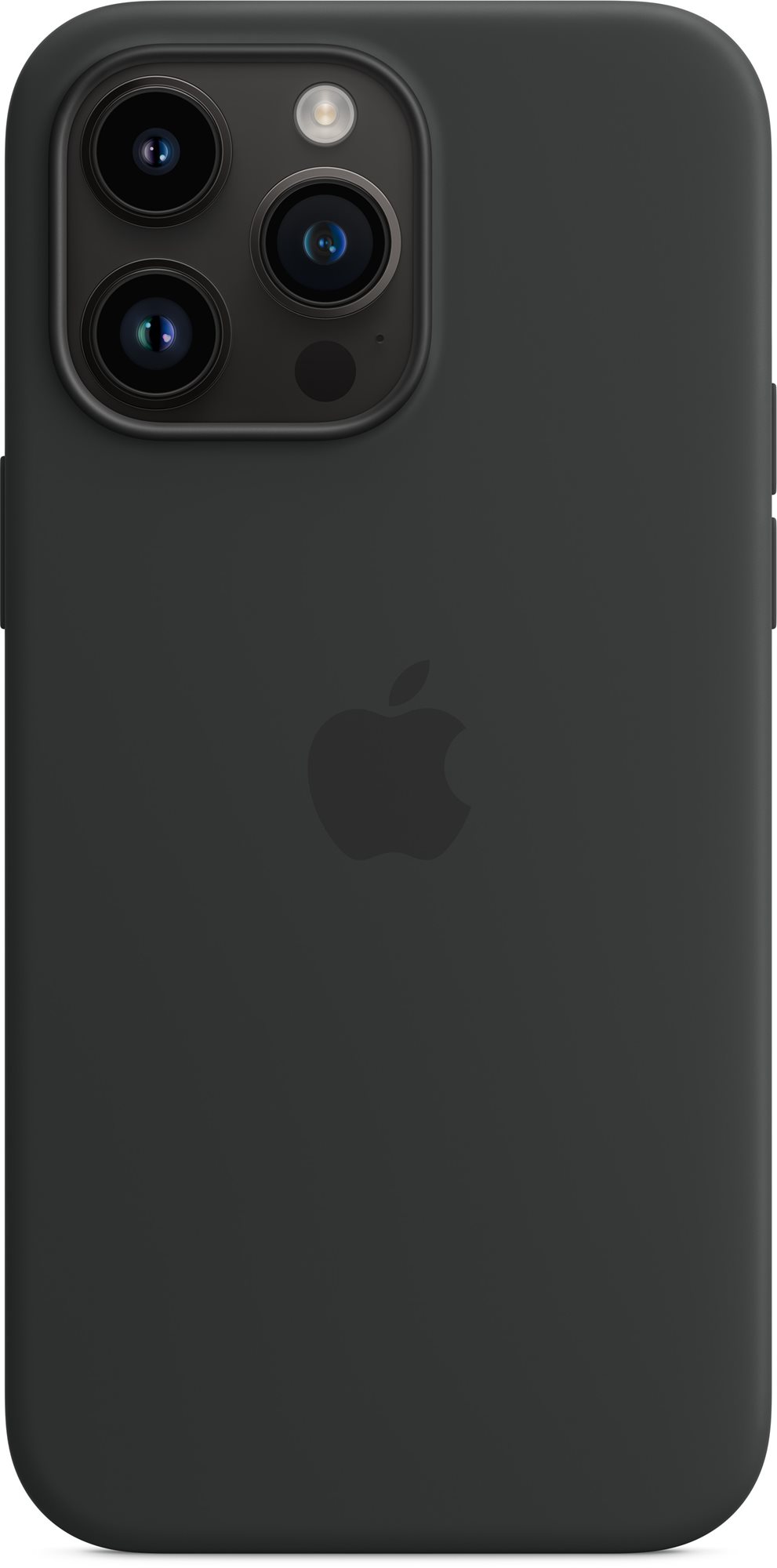 Apple MagSafe-rögzítésű iPhone 14 Pro Max-szilikontok – éjfekete
