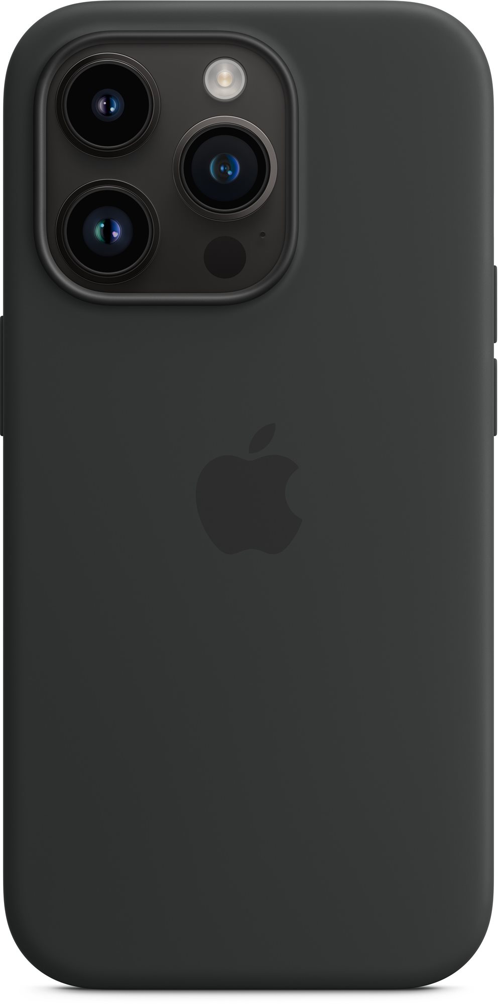 Apple MagSafe-rögzítésű iPhone 14 Pro-szilikontok – éjfekete