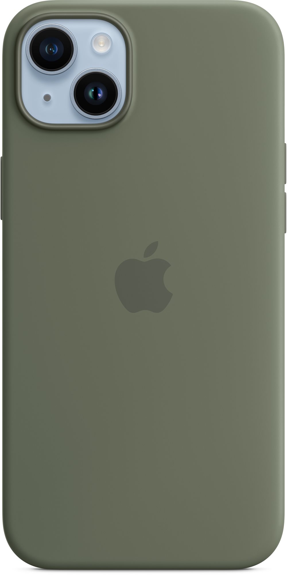 Apple iPhone 14 Plus szilikon tok MagSafe készülékhez olívzöld