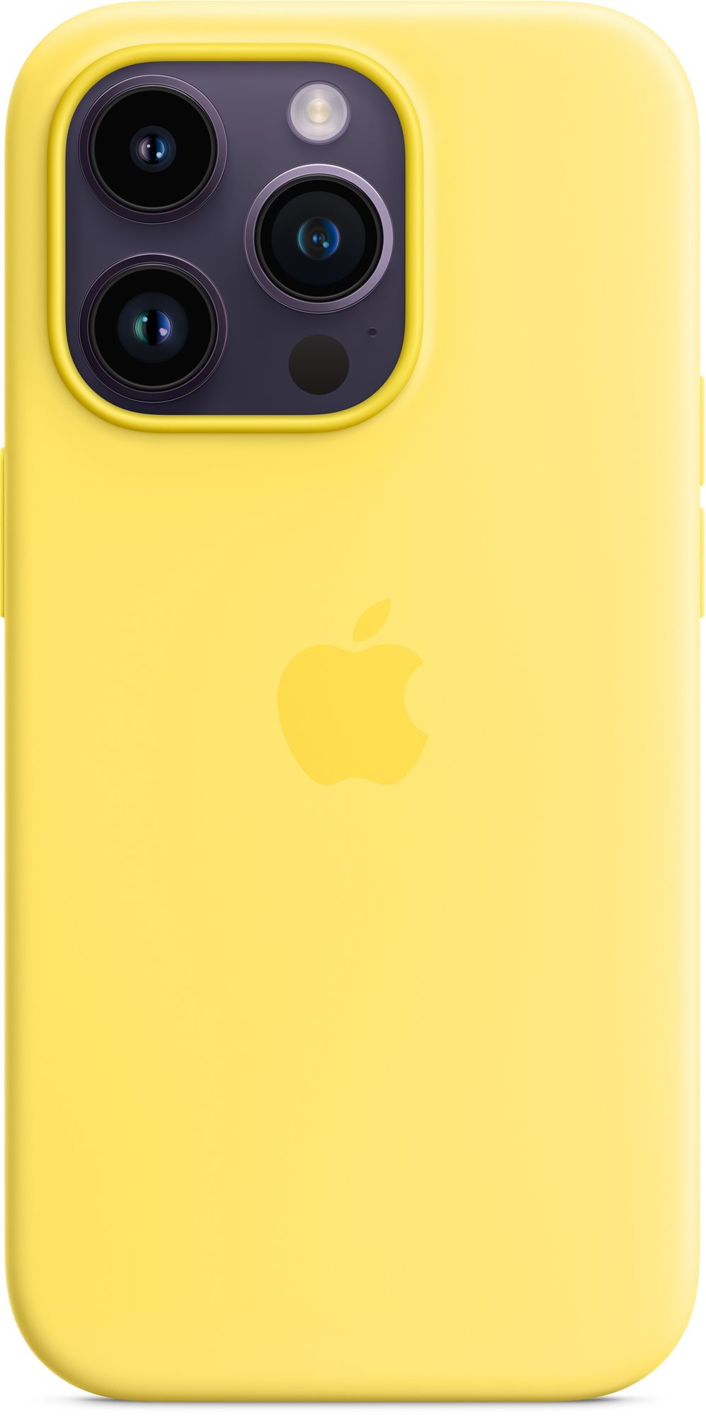 MagSafe-rögzítésű Apple iPhone 14 Pro-szilikontok – kanárisárga