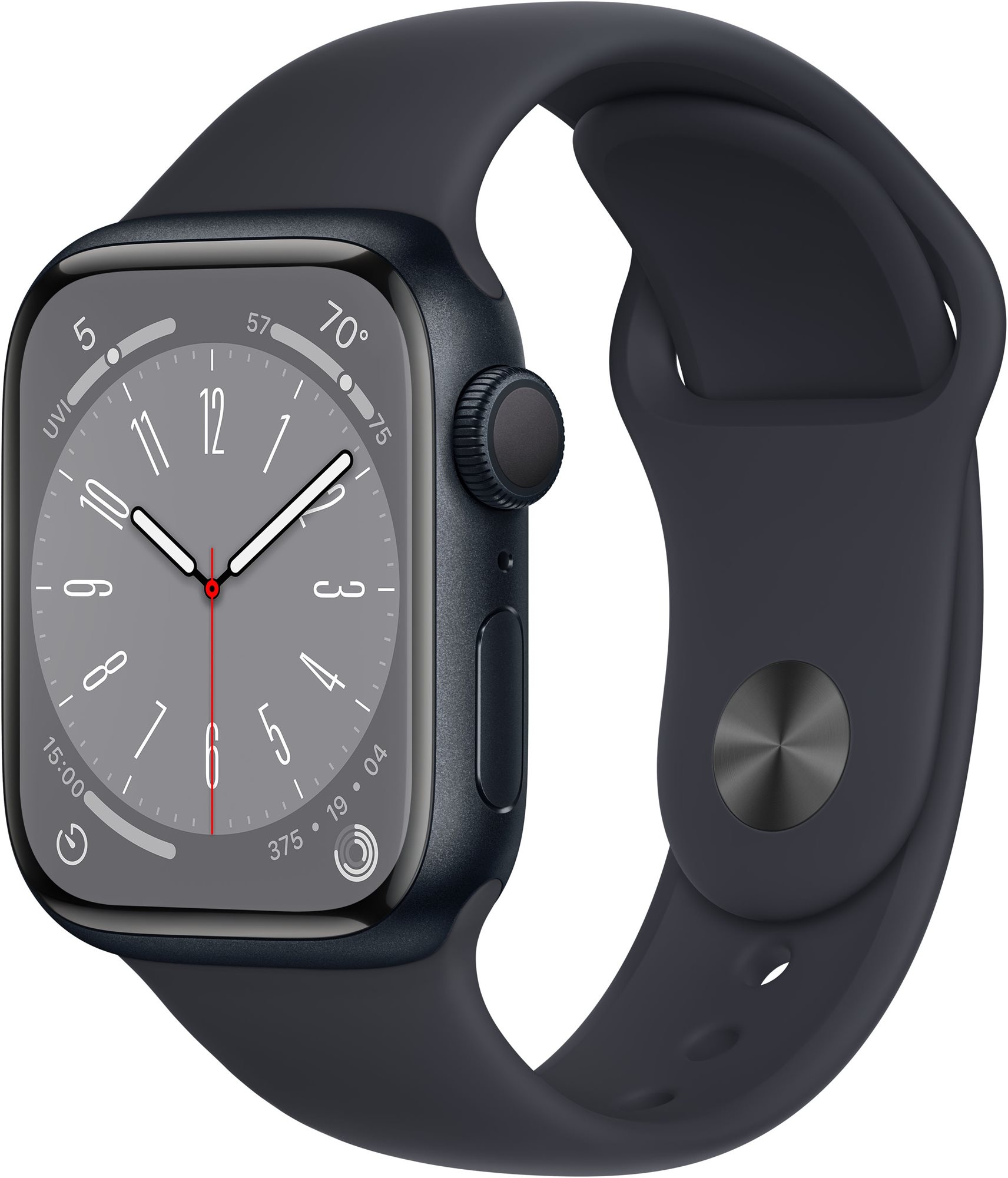 Apple watch series 8 41mm - éjfekete alumínium tok, éjfekete sport szíj
