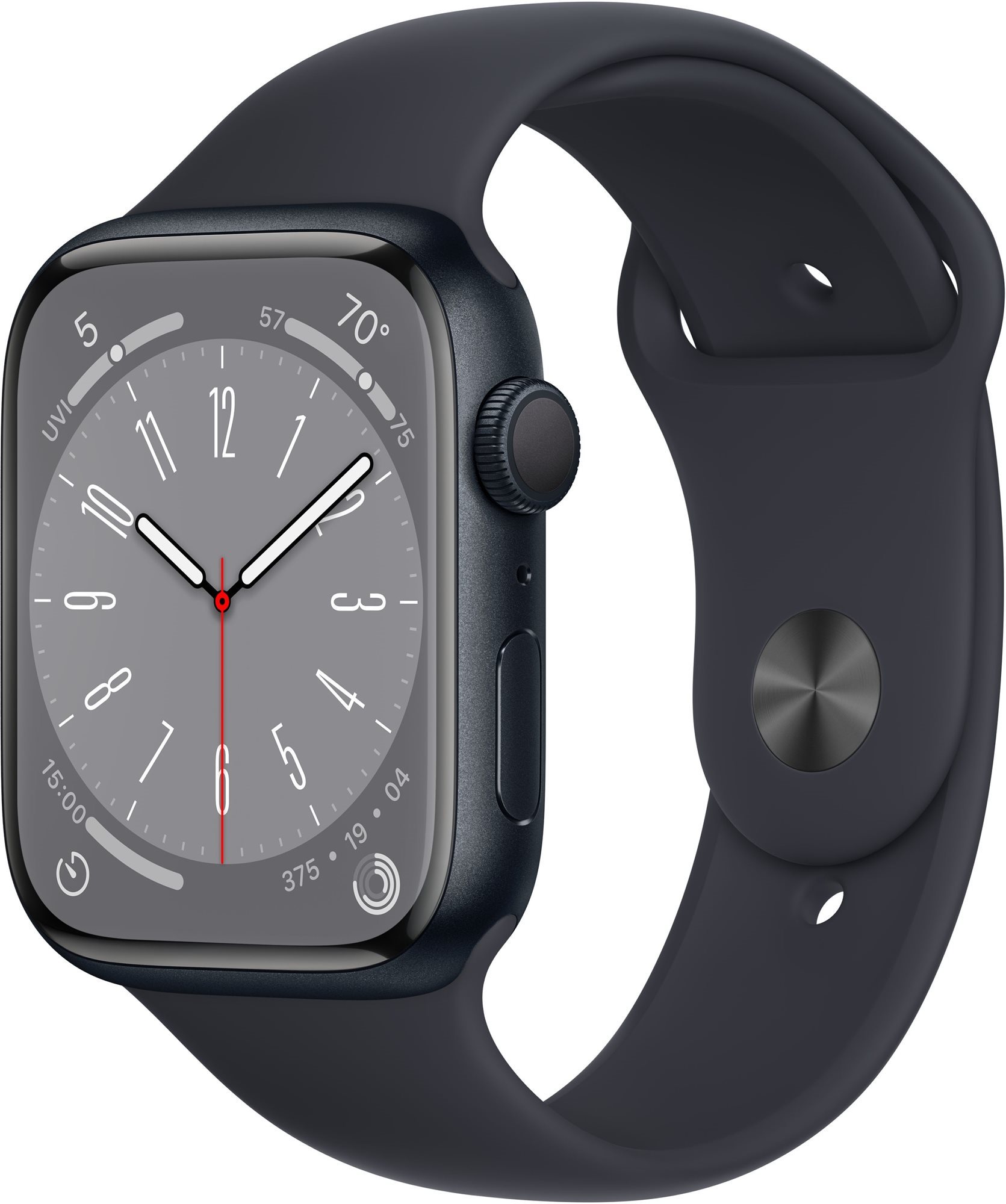 Apple watch series 8 45mm - éjfekete alumínium tok, éjfekete sport szíj