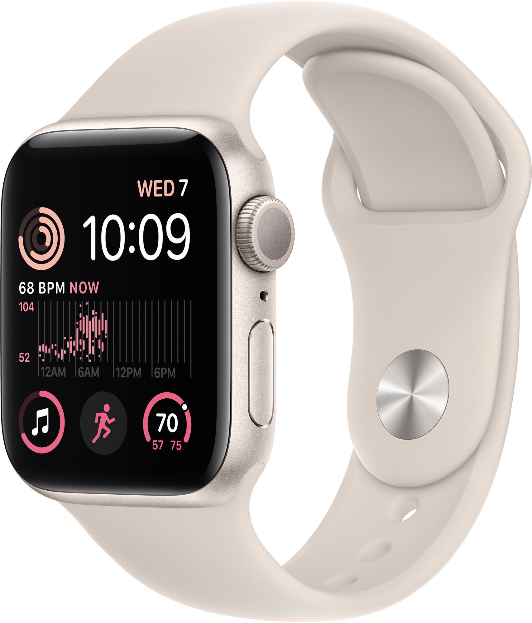 Apple Watch SE (2022) 40mm - csillagfény alumínium tok, csillagfény sport szíj