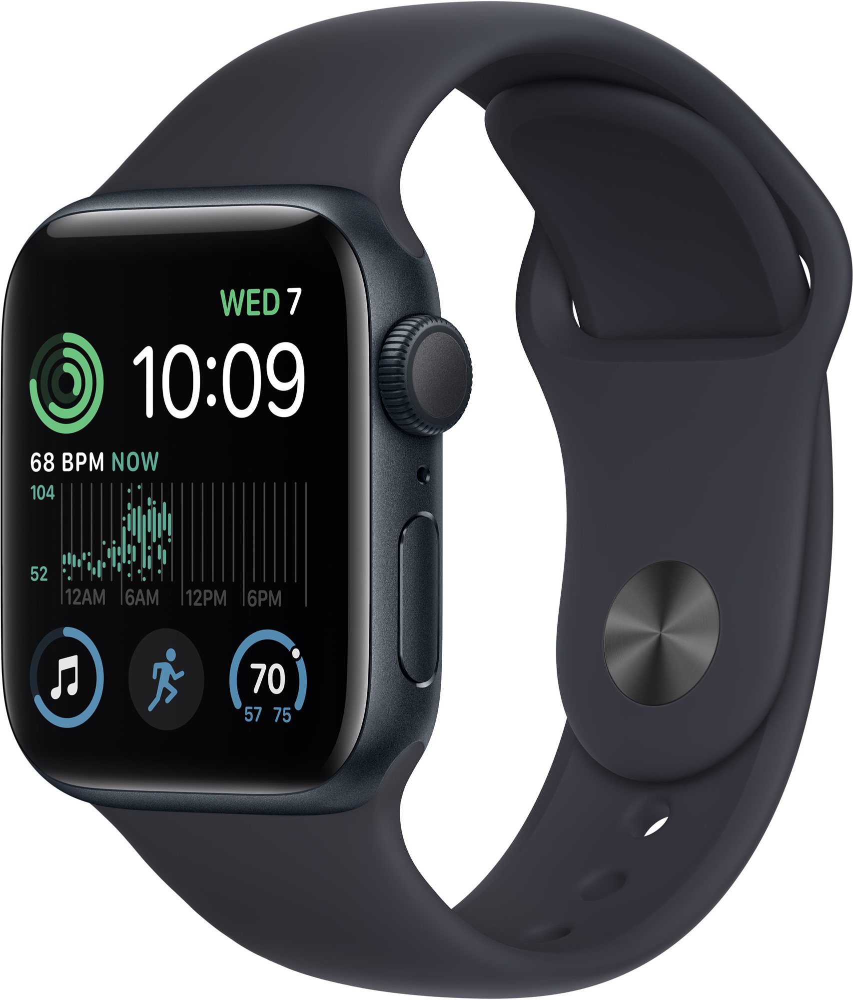Apple Watch SE (2022) 40mm - éjfekete alumínium tok, éjfekete sport szíj