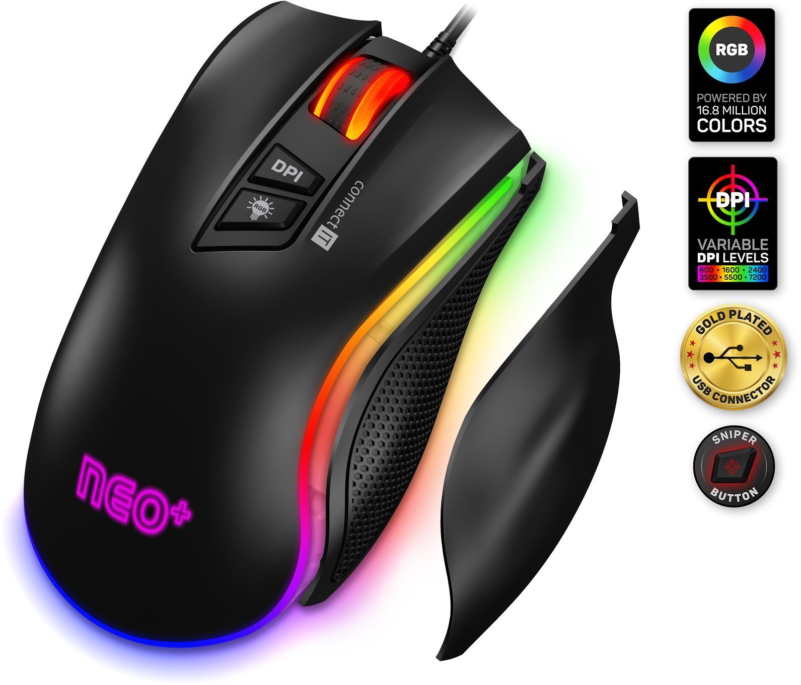 CONNECT IT NEO+ Pro gaming mouse, black