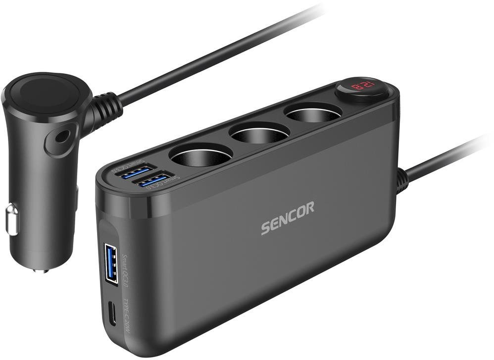 Autós töltő Sencor SCH 470 USB/12V/24V ADAPTER