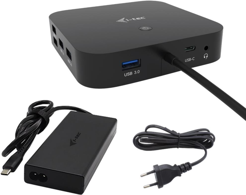 i-tec USB-C HDMI Dual DP Docking Station with Power Delivery 100W + i-tec Univ. Charger 112W