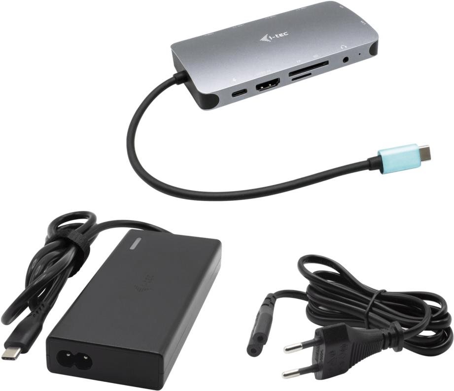 i-tec USB-C Metal Nano Dock HDMI/VGA LAN PD 100 W tápegység 77W (PD 65W)