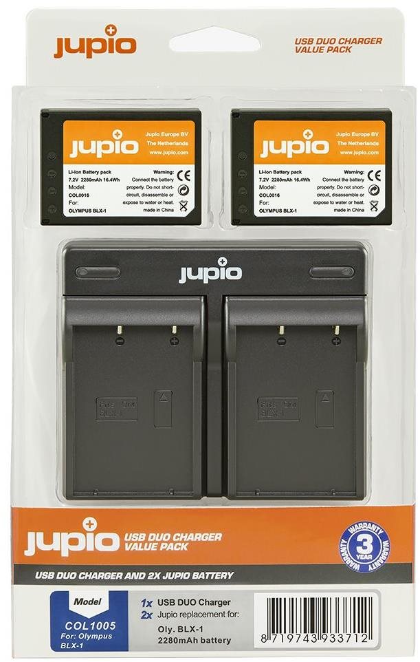 Jupio készlet 2x BLX-1 2280mAh Akkumulátor + USB Dual Charger OM rendszerhez