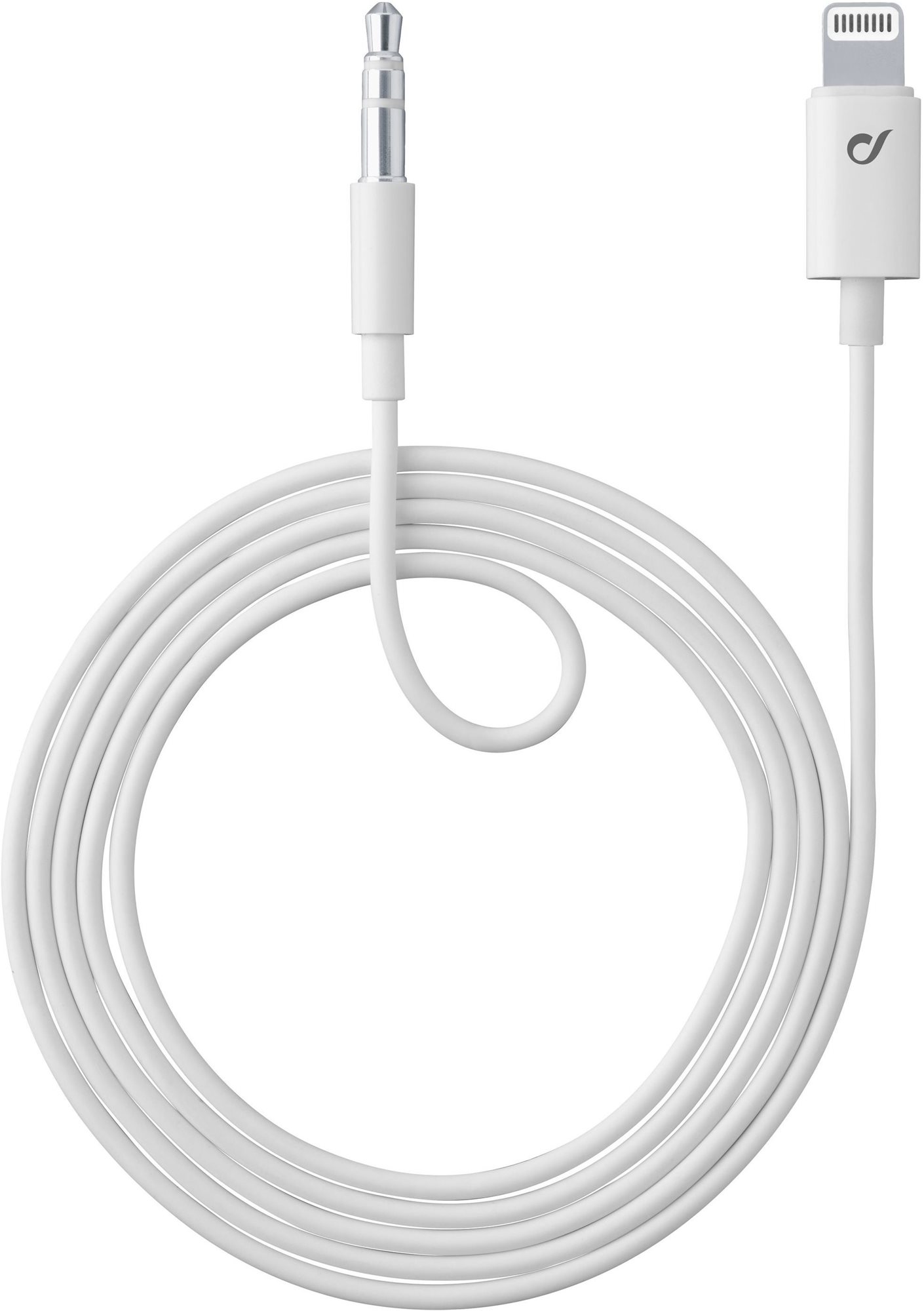 Cellularline Aux Music Cable Ligtning + 3,5 mm jack csatlakozókkal, MFI tanúsítvány, fehér