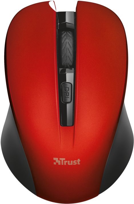 TRUST egér Mydo Silent Click Wireless Mouse - piros