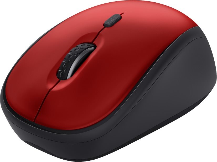 Egér TRUST YVI+ Wireless Mouse ECO certified, piros színben